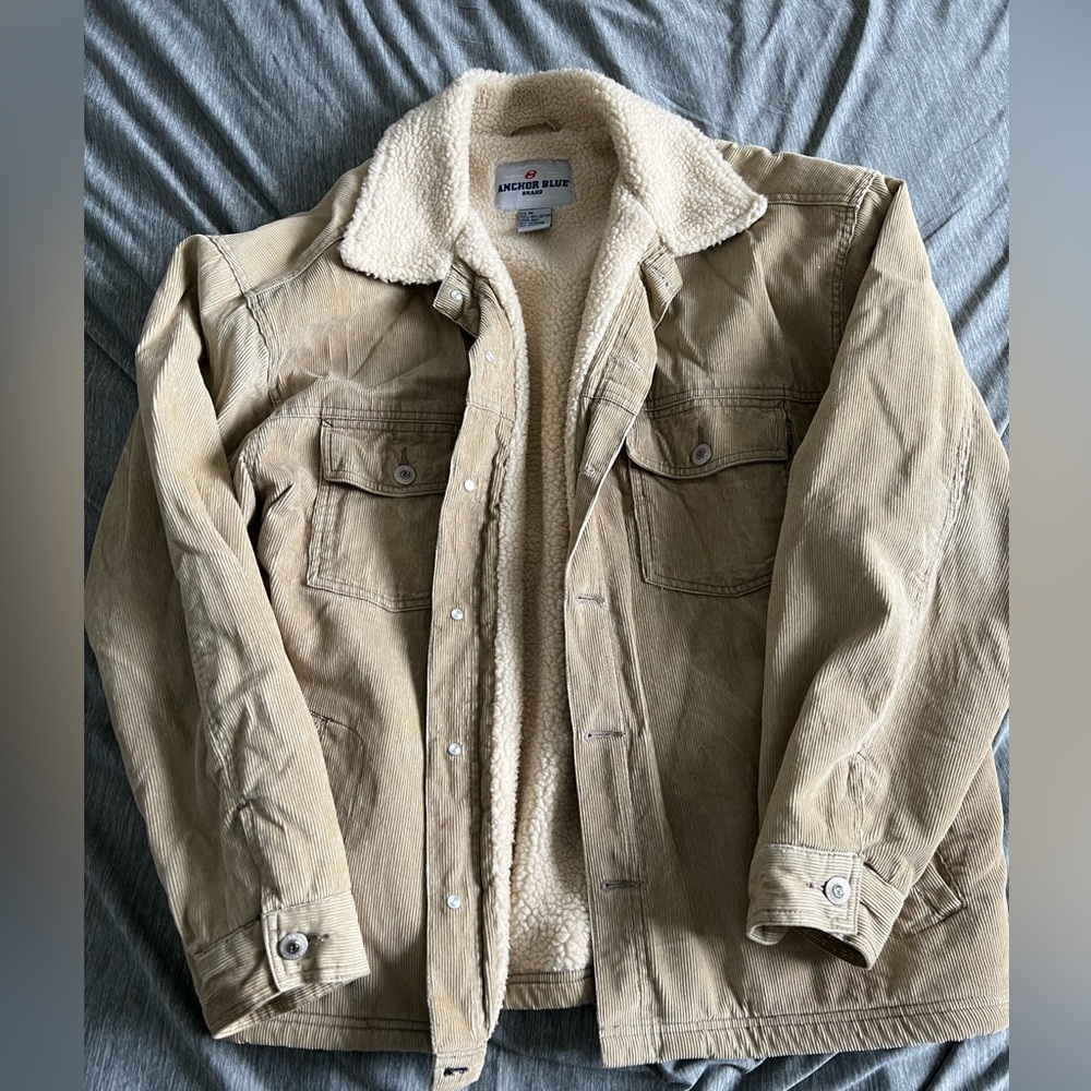Anchor Blue men’s Sherpa jacket.